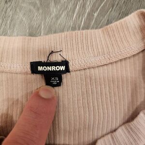 Monrow Supima Cotton tshirt size XS Ribbed